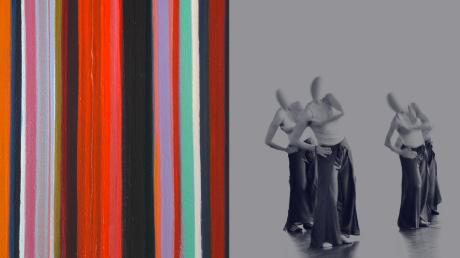 Fotomontage von Erika Kassnel-Henneberg: links aus der Serie "Pole" von Andrea Sandner, rechts Videostill aus "Schlafes Bruder" von Erika Kassnel-Henneberg.