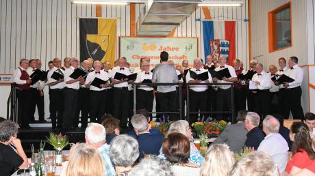 Die Sänger der Chorgemeinschaft Kicklingen-Fristingen zusammen mit den Sängern des Gastchors Eppisburg-Aislingen und Chorleiterin Julia Rabel.