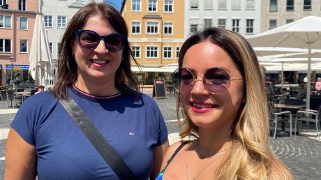 Patricia Bauer (links) und Blerta Reka gehen gerne zum Baden nach Gersthofen.  