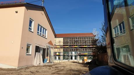 Der Neubau der Mehrzweckhalle und der Umbau des angrenzenden Kinderhauses prägten die vergangenen drei Jahre die Arbeit von Ehingens Bürgermeister Franz Schlögel.