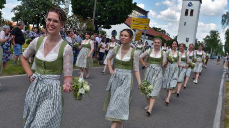 Die Festdamen des Katholischen Burschen- und Mädchenvereins Klingsmoos boten einen schönen Anblick.