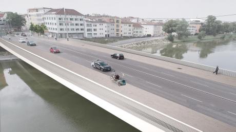 So soll die neue Gänstorbrücke aussehen, die laut Plan Mitte 2027 fertiggestellt wird.