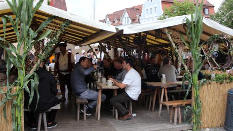 Die Gastronomiebereiche sind beim Friedberger Altstadtfest stets gut gefüllt, hier im Jahr 2019.