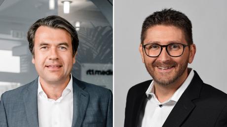 Bernhard Hock (links) und Andreas Schmutterer sind als Vorsitzende der Geschäftsleitung künftig in der Mediengruppe Pressedruck verantwortlich für den Standort Augsburg.
