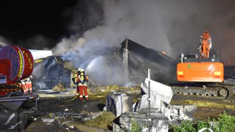 Am 2. Juli brannte eine landwirtschaftliche Lagerhalle in Gennach ab.