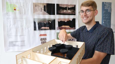 Preisverleihung "Neue Bühne in Sicht"  im Kulturhaus Abraxas: Architektur-Student David Kaufmann hat mit seinem Partner Johannes Jörg einen der zwei Hauptpreise gewonnen.