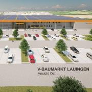 So könnte der V-Baumarkt in Lauingen aussehen, wenn er einmal fertig ist. 