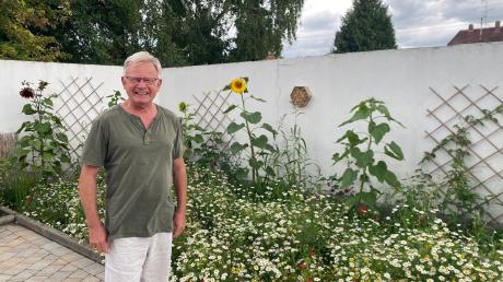 Wolfgang Diekemper hat in Pfersee eine insektenfreundliche Wildblumenwiese angelegt.