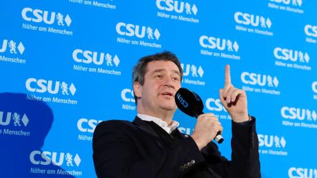 Vor drei Jahren sprach Ministerpräsident Markus Söder (CSU) im Kommunalwahlkampf  im Dietrich-Theater in Neu-Ulm. Jetzt spricht er vor der Landtagswahl in Weißenhorn. 