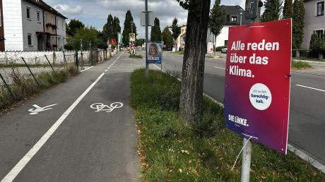 In der Ingolstädter Straße in Neuburg hängen die Wahlplakate für die kommende Landtagswahl bereits.
