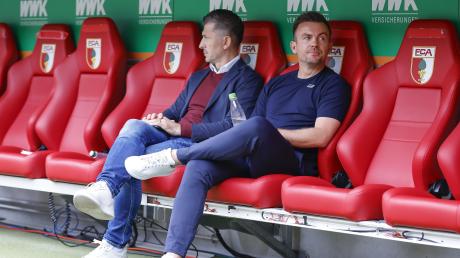 Finden FCA-Sportdirektor Marinko Jurendic (links) und Trainer Enrico Maaßen eine gemeinsame Linie für eine weitere Zusammenarbeit?