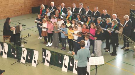 Die beiden Chöre der Chorgemeinschaft Rehling überzeugten beim Konzert am Kirchweihsonntag gemeinsam in Aktion.
