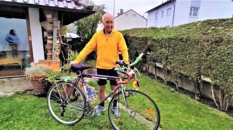 Sein Rennrad, das er in den 60er-Jahren gekauft hat, nutzt Walter Kramer noch heute. Mehr als 270.000 Kilometer hat der 81-Jährige auf dem Sattel verbracht. 