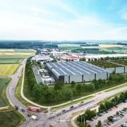 Die winkler Logistik GmbH wird 2025 den mit Photovoltaikanlage bzw. Grünflächen ausgestatteten Logistikkomplex im Industriegebiet Langenau bei Ulm beziehen.