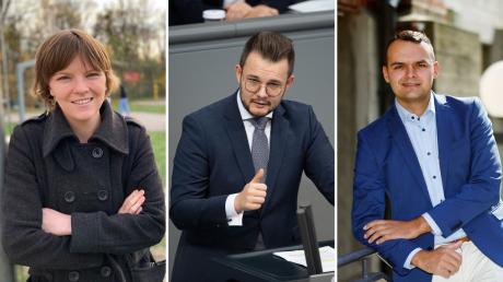 Drei Nachwuchspolitiker, deren Überzeugungen unterschiedlicher kaum sein könnten: Anna Rasehorn (SPD), Maximilian Funke-Kaiser (FDP) und Franz Schmid (AfD).
