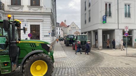 Bundesweit protestieren die Bauern – wie auch hier in Augsburg.