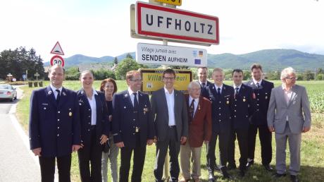 Uffholtz im Elsass ist eine von drei Sendener Partnerstädten. Dieses Foto ist bei einer Delegation aus Senden in Uffholtz entstanden. 