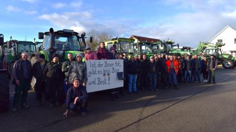 Landwirte protestierten am Samstag in Karlshuld gegen die aktuellen Beschlüsse der Bundesregierung.
