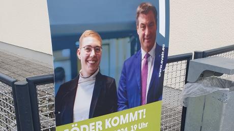 Markus Söder kommt zu einem Wahlkampfauftritt nach Nersingen.