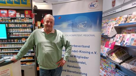 Rudolf Kandler betreibt in Kissing den gleichnamigen Schreibwarenladen und ist seit Oktober Vorsitzender des örtlichen Gewerbevereins HHK.