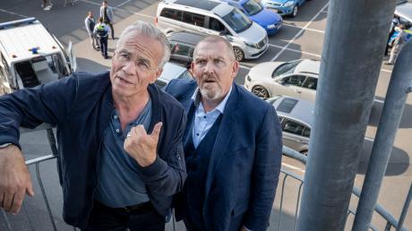 Max Ballauf (Klaus J. Behrendt) und Freddy Schenk (Dietmar Bär): Szene aus dem Tatort heute aus Köln "Pyramide").