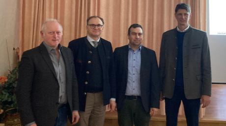 Die Referenten der Zuckerrübenversammlung in Reimlingen (von links): Gerald Wagner, Helmut Friedl, Benjamin Kirchberger und Stephan Steinberger.