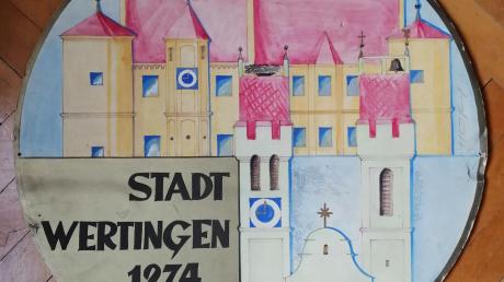 Entwurf des Kunstmalers und Grafikers Walter Hopp - eine farbige Grafik zum Jubiläum. 