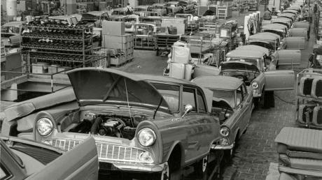 75 Jahre Auto Union GmbH (1949), Bau des neuen Auto-Union-Werks an der Ettinger Straße: Das war in den Jahren 1958/59
