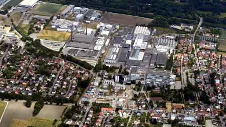 Das Unternehmen SGL Carbon in Meitingen aus der Luft.