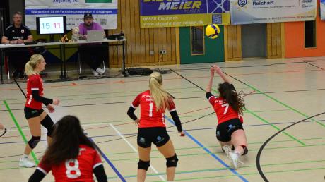 Voller Einsatz: Die Volleyballerinnen des FC Kleinaitingen erkämpften sich gegen Erfurt einen Punkt. 