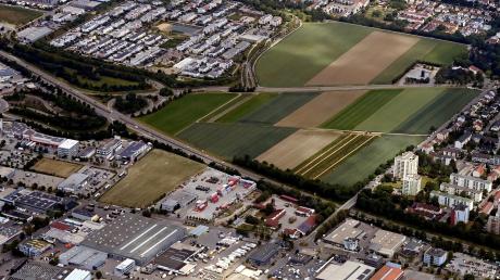 Beim Verkehrsknoten Gersthofen Nord (Mitte links im Bild) soll die neue Multifunktionsfläche entstehen. 