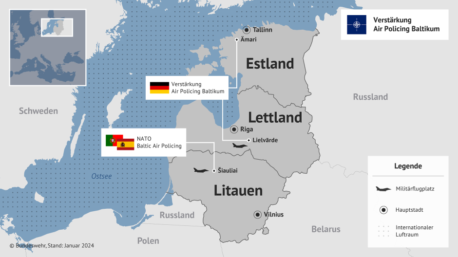 Für knapp neun Monate unterstützt das Neuburger Luftwaffengeschwader bei der Nato-Mission "Verstärktes Air Policing Baltikum" in Lettland.