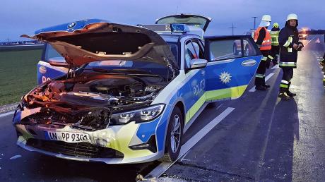 Ein Streifenwagen der Neuburger Polizei war am Samstag in einen Unfall verwickelt. 