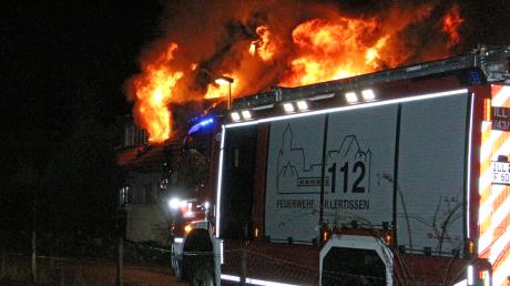 Die Überlandhilfe beim Brand eines Doppelhauses in Dietenheim im Dezember erforderte den größten der insgesamt 309 Einsätze der Feuerwehr Illertissen im Jahr 2023.