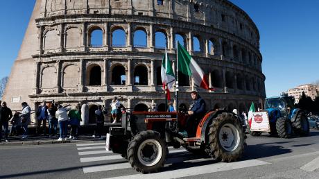 Auch in Italien protestieren Landwirte.