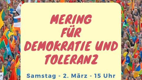 In Mering findet eine große Kundgebung für Demokratie und Toleranz statt.