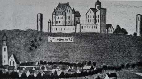 So sah das Illertisser Vöhlinschloss im Jahr 1675 aus.