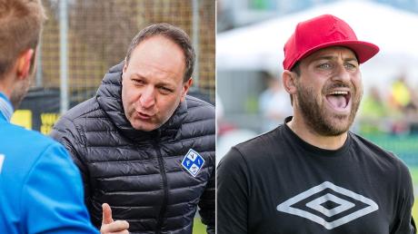 Illertissens Holger Bachthaler (links) und Memmingens Matthias Günes stehen sich im Regionalliga-Derby als Trainer gegenüber.