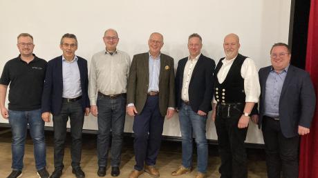 Andreas Dengl, Erwin Taglieber, Franz Motz, Alexander Gumpp, Johannes Bronnhuber und Stefan Klemmer sowie  Christoph Schweyer (von links).