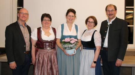 Bei der Frühjahrsversammlung: (von links) Erwin Seiler (Stv. Landrat), Susanne Löfflad (Stv. Kreisbäuerin), Christine Singer (Landesbäuerin), Nicole Binger (Kreisbäuerin) und Karlheinz Götz (Kreisobmann).