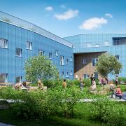 Bis zu 260 Kinder sollen in der neuen Kita in Haunstetten spielen und lernen. Baubeginn für das modulare Gebäude mit einem Innenhof zum Spielen ist bereits im Juli.