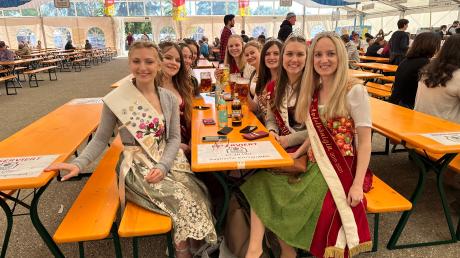 Wird im erlauchten Kreise bayerischer Königinnen künftig auch eine Wittelsbacher-Land-Königin thronen? Im vergangenen Jahr gaben sich diese jungen Königinnen ein Stelldichein auf dem Kühbacher Brauereifest.