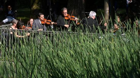 Besonders beliebt ist auch beim Neusässer Musiksommer die Serenade am Teich. Im vergangenen Jahr holte sich das Neusässer  Kammerorchester und den Geiger Sandro Roy hinzu, in diesem Jahr sind es die Kollegen aus Friedberg.