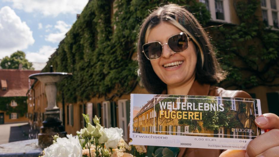 Die Fuggerei hat ihren dreimillionsten Besucher begrüßt: Lisa aus der Nähe von Stuttgart. 