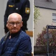 In diesem Mehrfamilienhaus in der Langweider Schubertstraße wurden drei Menschen erschossen. Der mutmaßliche Mörder Gerhard B. steht nun vor Gericht.