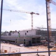 Der Bau des neuen Hallenbads in Nördlingen schreitet immer weiter voran.