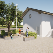 So visualisiert der Architekt Tobias Schmidt von WSM Architekten die Planung des Büros für seine Planung für den Güterschuppen am Schondorfer Bahnhof, um ihn als Raum für Trauungen und zum Brauen verwenden zu können.