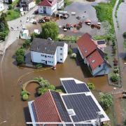 Pfaffenhofen an der Roth hat das Hochwasser ebenfalls schwer getroffen.