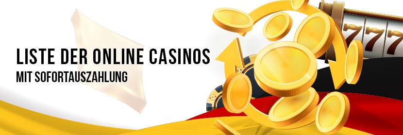 Online Casinos mit Sofortauszahlung.