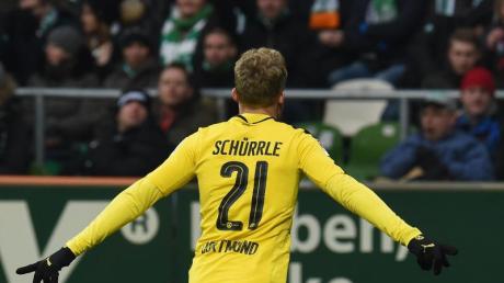 «Natürlich ist das Tor wichtig für mich» - André Schürrle jubelt über seinen Treffer gegen Werder Bremen.